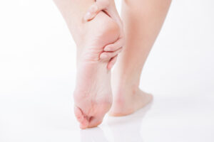 Female foot heel pain